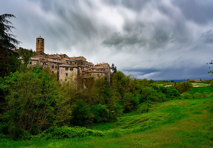 Het stadje San Casciano dei Bagni waar de beelden zijn gevonden.